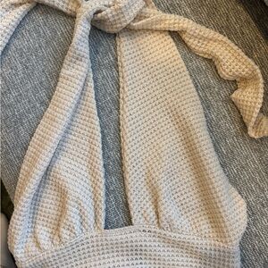 Cream Knit Halter Top